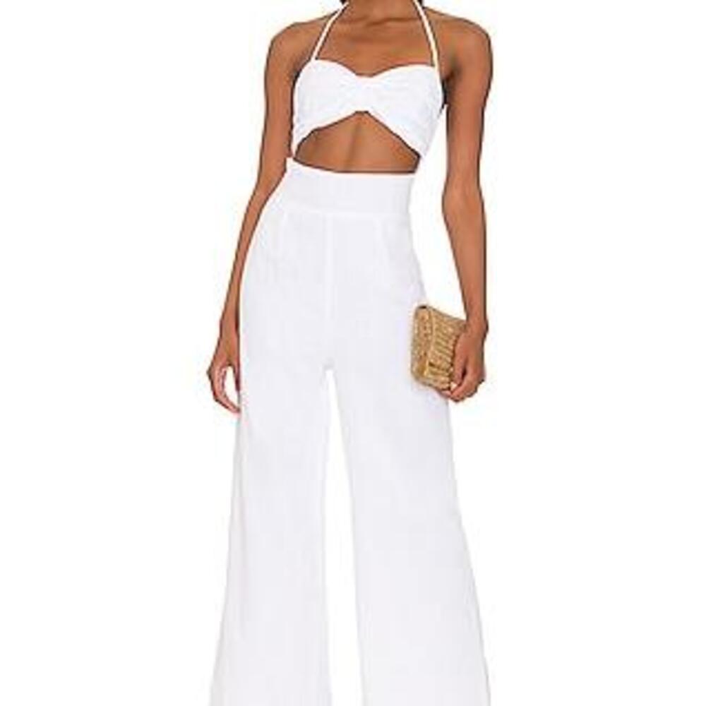 Boat Linen Jumpsuit in White